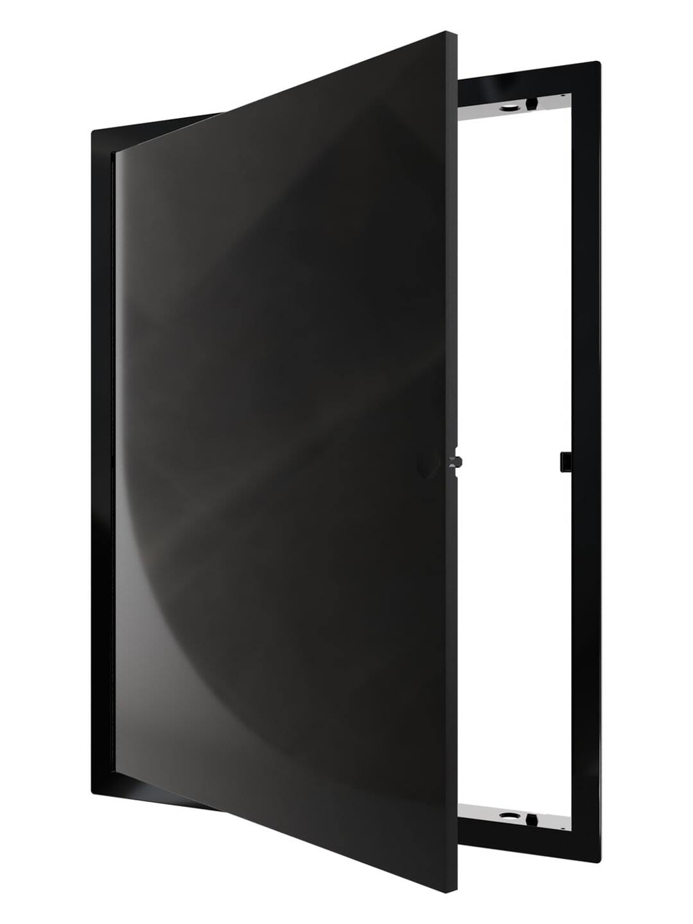 Люк ревизионный LN фланец 300х400 нажимной 327х427 пластик черный EVECS