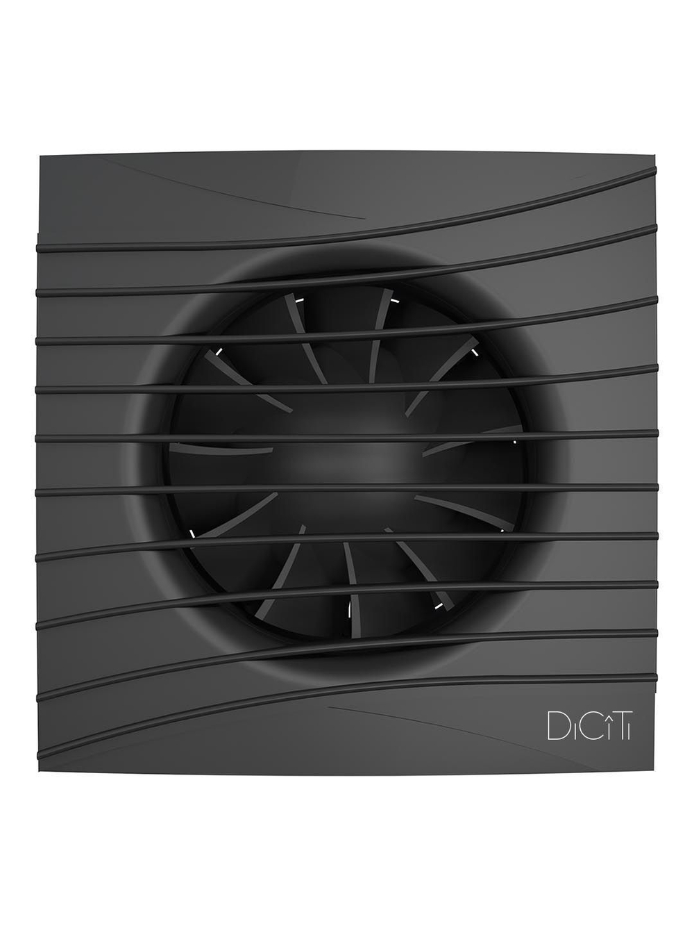 Вентилятор накладной SILENT D100 обр.клапан черный матовый DICITI