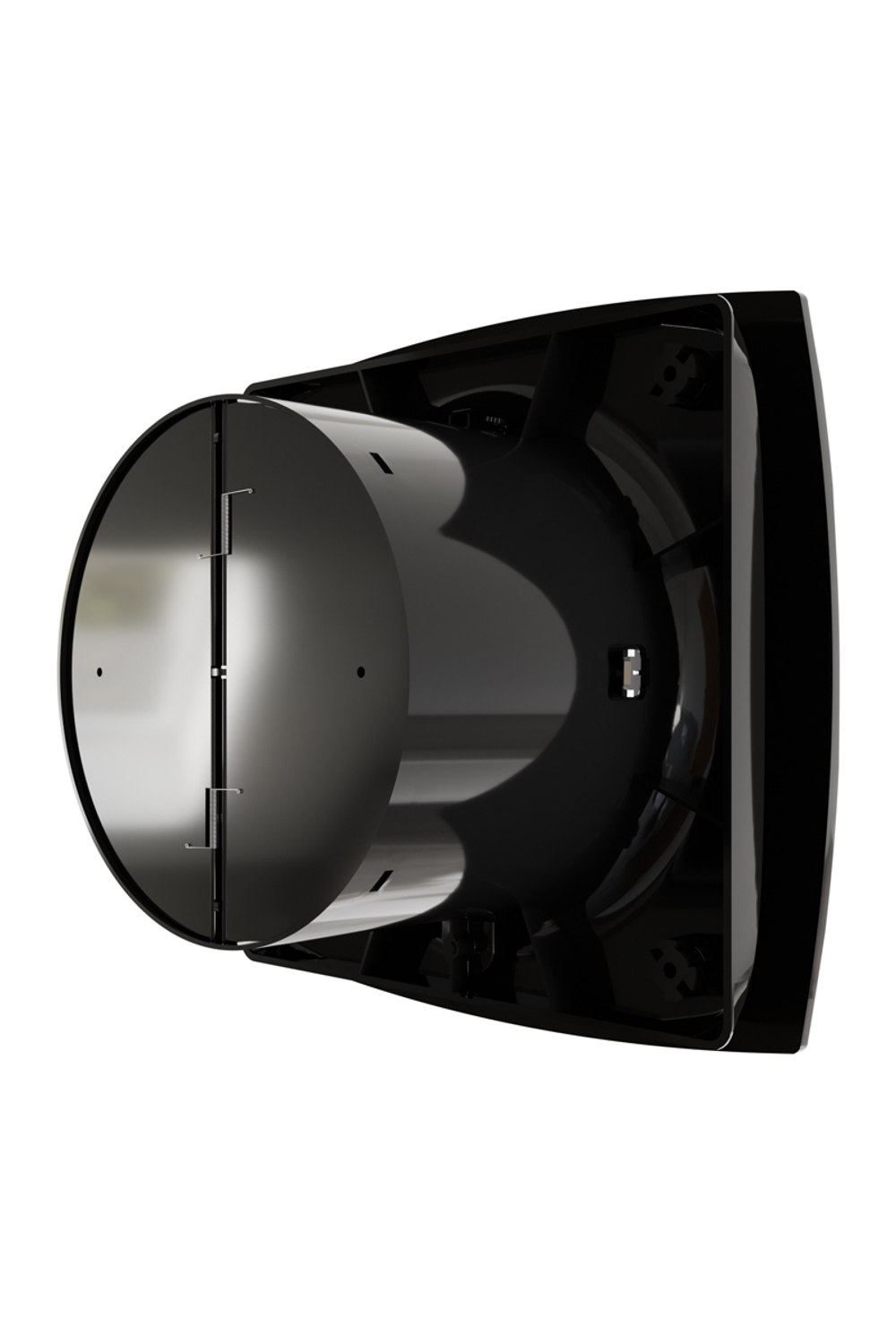 Вентилятор накладной WAVE D120 обр.клапан черный ERA