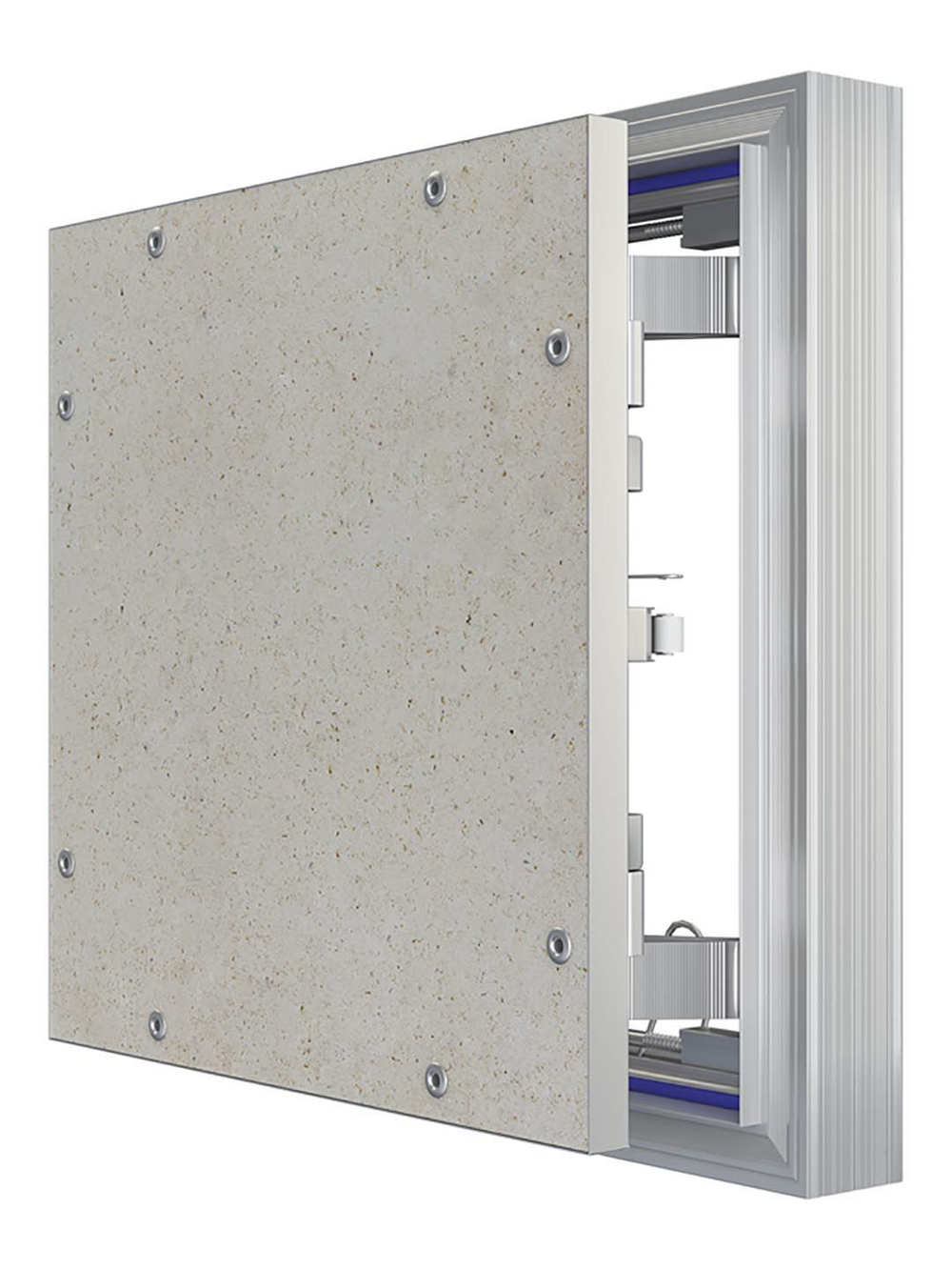 Люк ревизионный D Ceramo Optimum 300х300 скрыт.монтаж петля алюминий EVECS