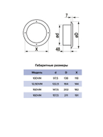 Анемостат DVM фланец D98 D138 окраш.сталь ERA