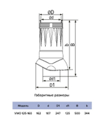 Выход вентиляционный VWO D125/160 изолированный пластик серебристый ERA