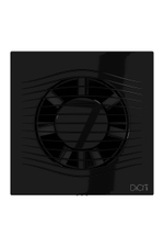Вентилятор накладной SLIM D100 обр.клапан черный глянцевый DICITI