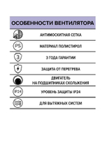Вентилятор накладной B D100 сетка AURAMAX