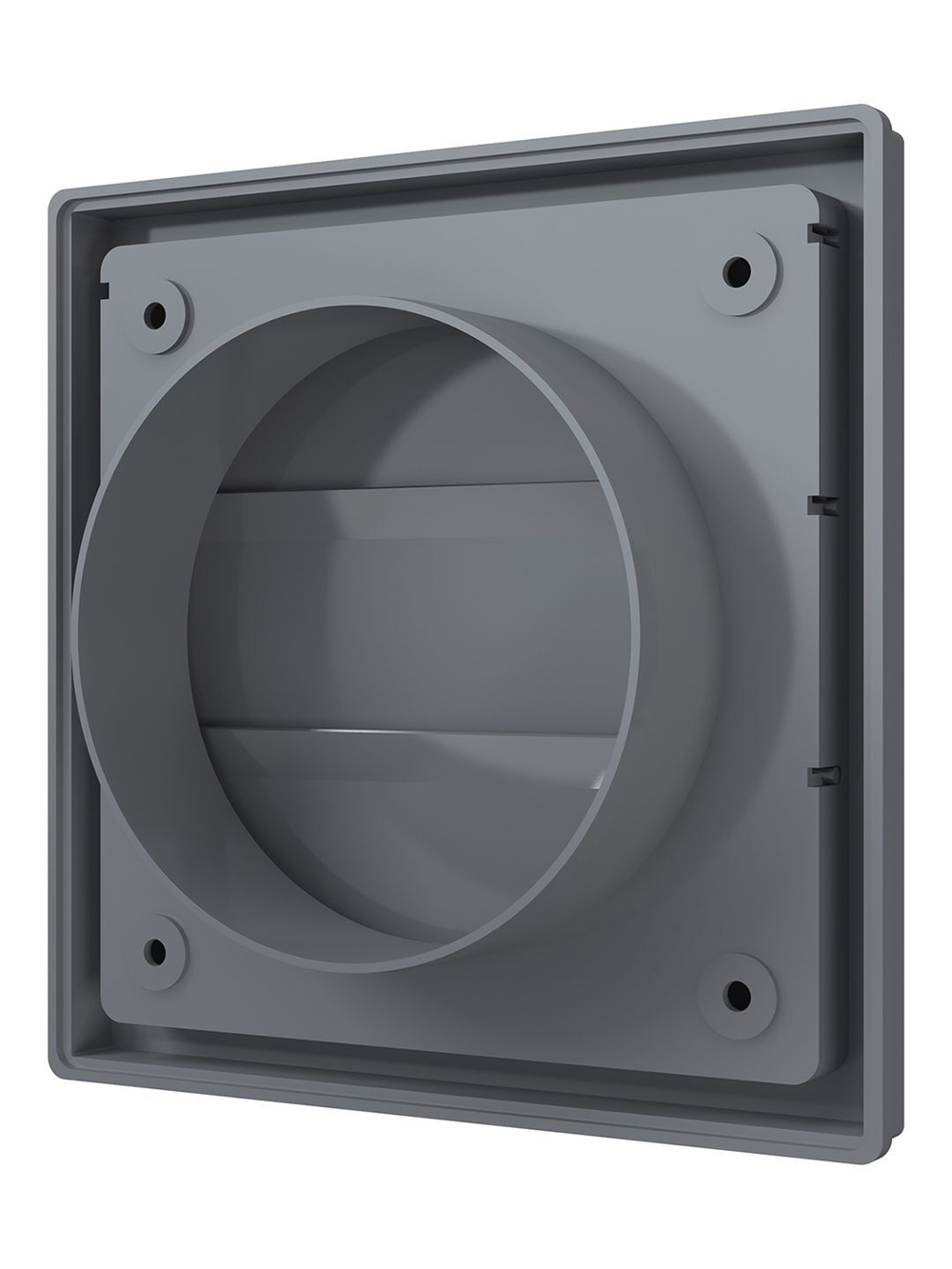 Выход стенной КФ фланец D100 жалюзи 150x150 ASA серый ERA