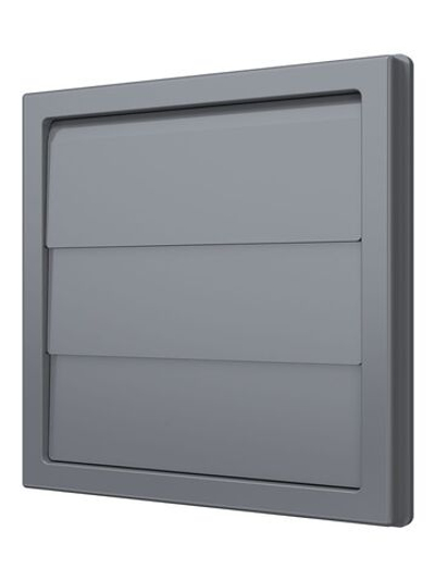Выход стенной КФ фланец D100 жалюзи 150x150 ASA серый ERA