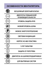 Вентилятор накладной AEON D125 обр.клапан turbo DICITI