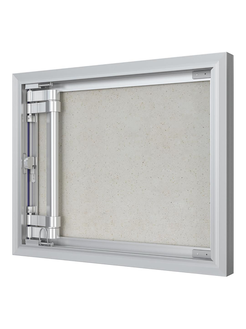 Люк ревизионный D Ceramo Optimum 500х400 скрыт.монтаж петля алюминий EVECS