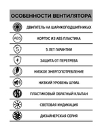 Вентилятор накладной AURA D125 обр.клапан серый металлик DICITI