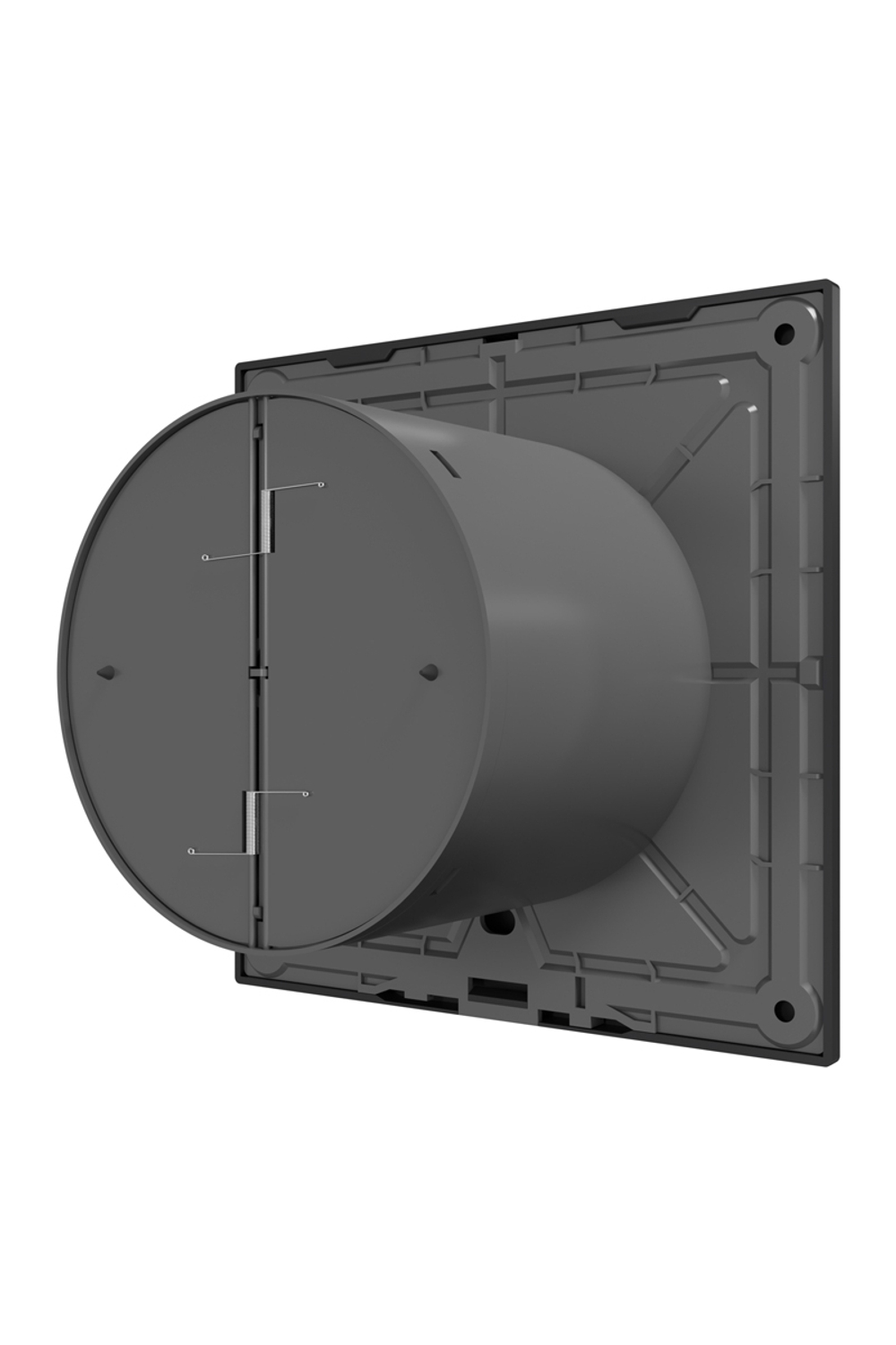 Вентилятор накладной SLIM D100 обр.клапан темно-серый металлик DICITI