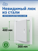 Люк ревизионный ЛТМ фланец 300х400 ручка магнит 360х460 окраш.сталь EVECS