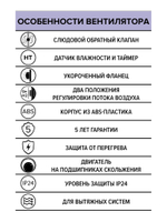 Вентилятор накладной DISC D100 обр.клапан HT ERA
