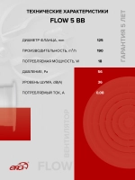 Вентилятор накладной FLOW D125 двигатель BB ERA