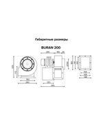 Вентилятор радиальный BURAN 200 220V Пр0 2полюс ERA PRO