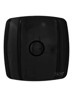 Вентилятор накладной RIO D100 обр.клапан черный глянцевый DICITI