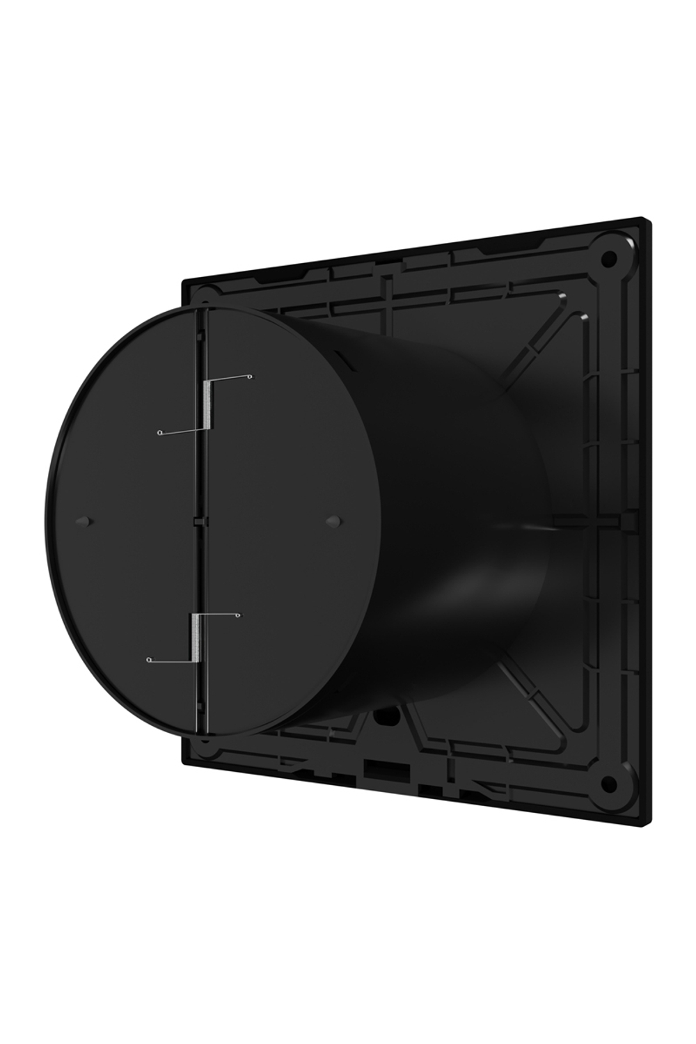 Вентилятор накладной SLIM D125 обр.клапан черный матовый DICITI