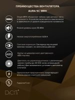 Вентилятор накладной AURA D125 обр.клапан MRH DICITI