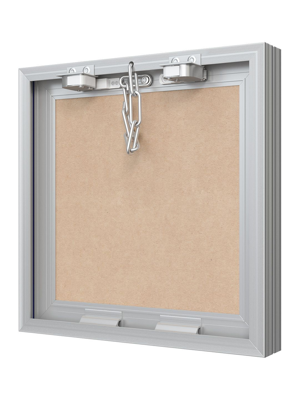 Люк ревизионный D Ceramo Base 250х250 скрыт.монтаж съемный алюминий EVECS