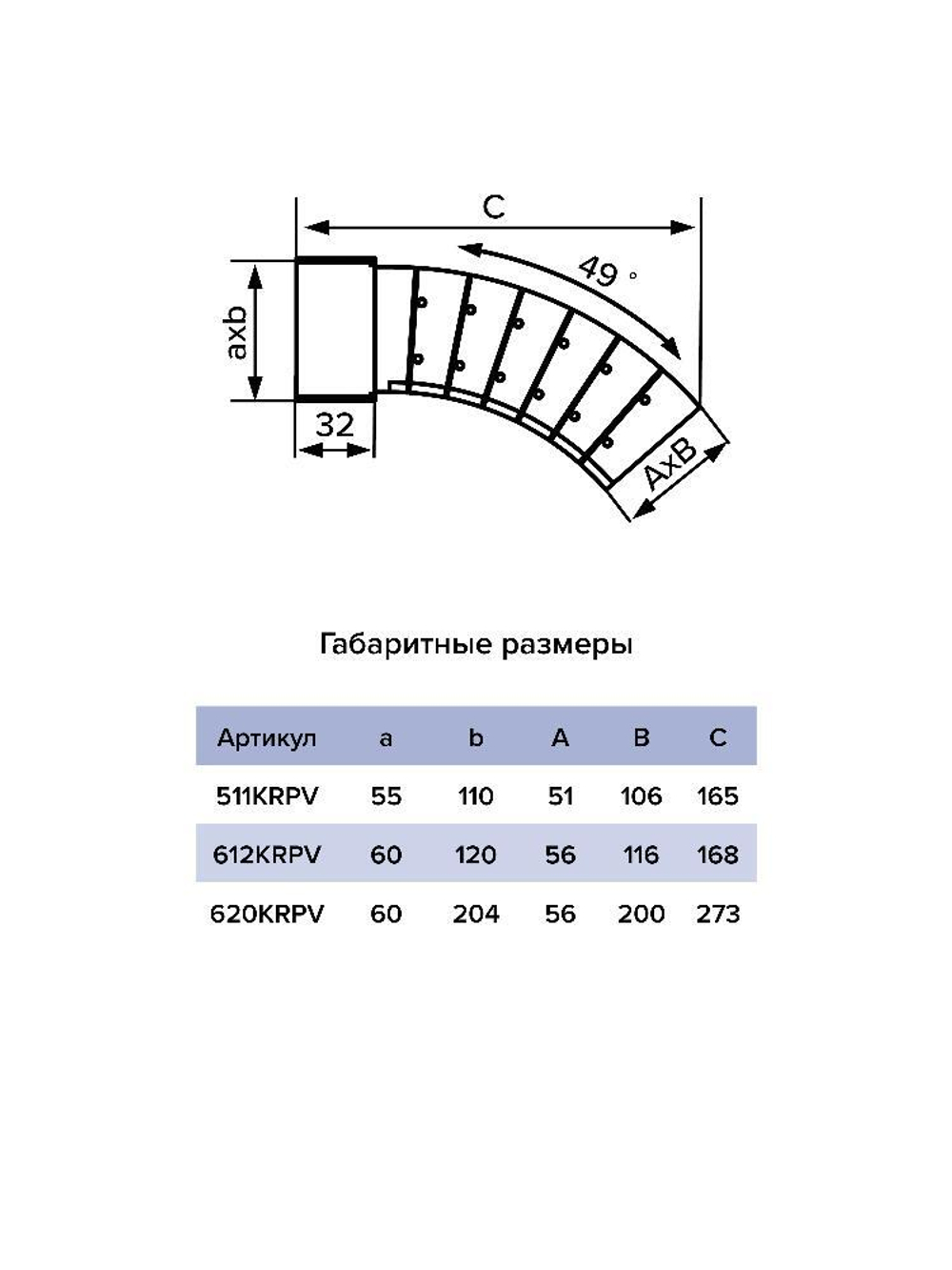 Колено KRPV 60х120 пластик ERA