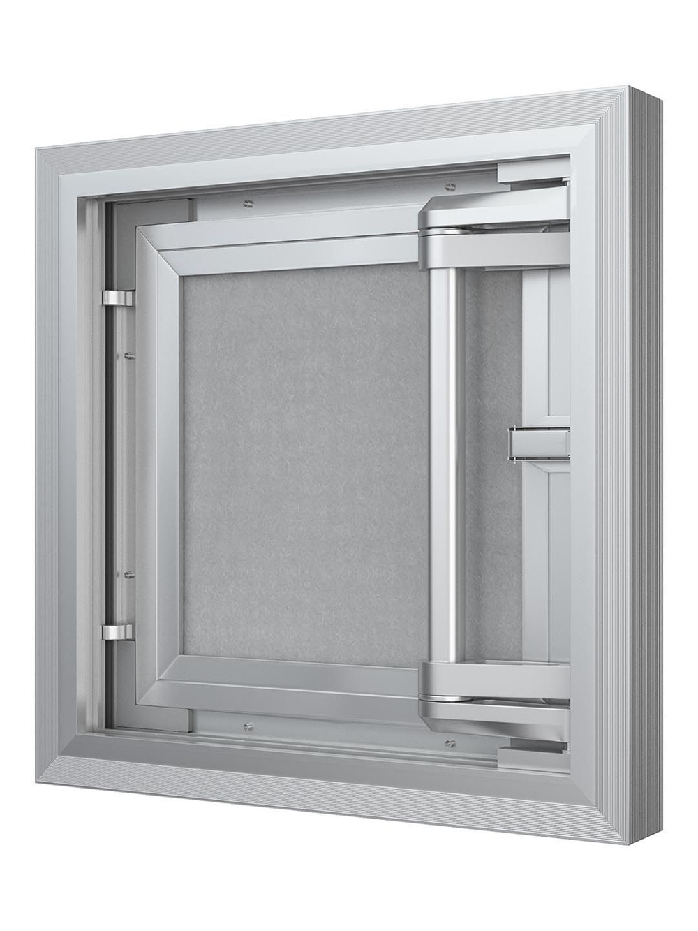 Люк ревизионный D Ceramo Comfort 400х500 скрыт.монтаж усил.петля алюминий EVECS