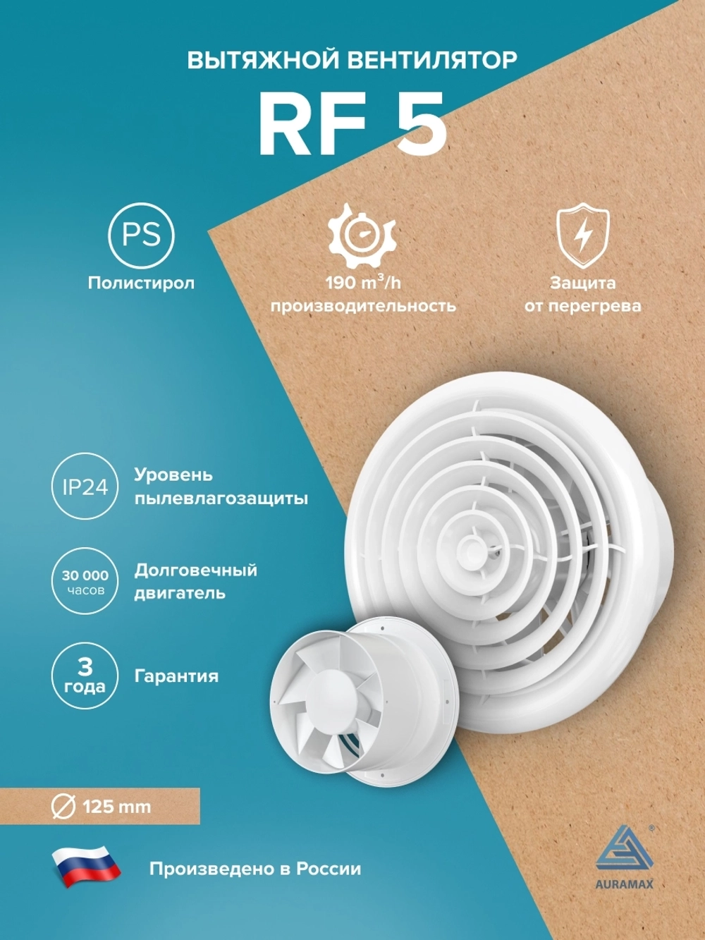Вентилятор накладной RF D125 AURAMAX
