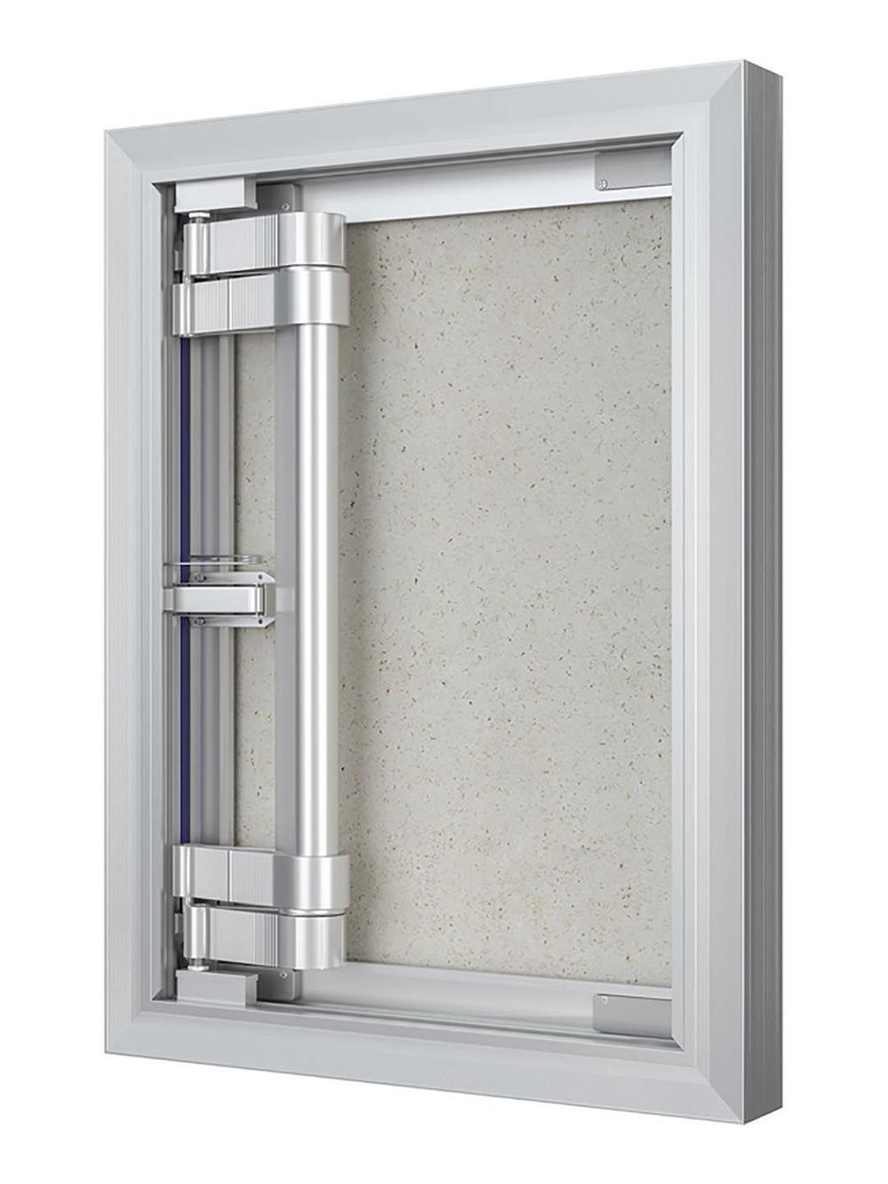 Люк ревизионный D Ceramo Optimum 300х400 скрыт.монтаж петля алюминий EVECS