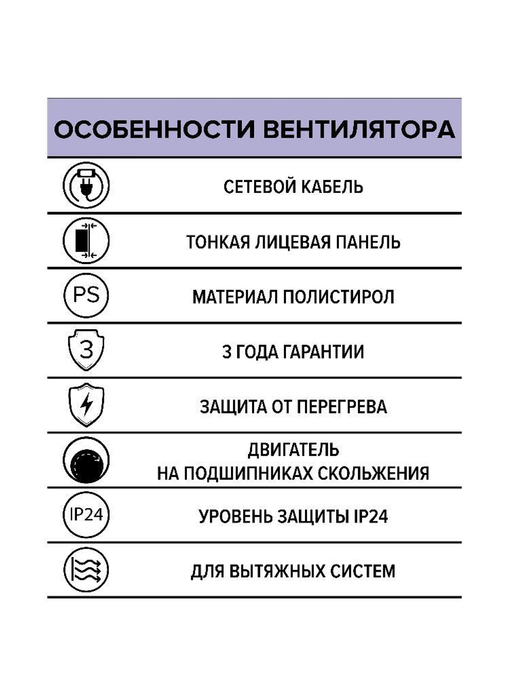 Вентилятор накладной A D100 выключатель с вилкой AURAMAX