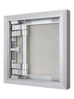 Люк ревизионный D Ceramo Optimum 300х300 скрыт.монтаж петля алюминий EVECS