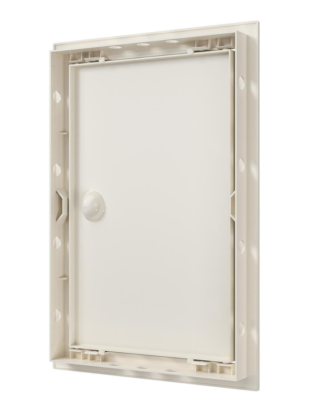 Люк ревизионный ЛР фланец 196х296 ручка 218х318 пластик айвори EVECS