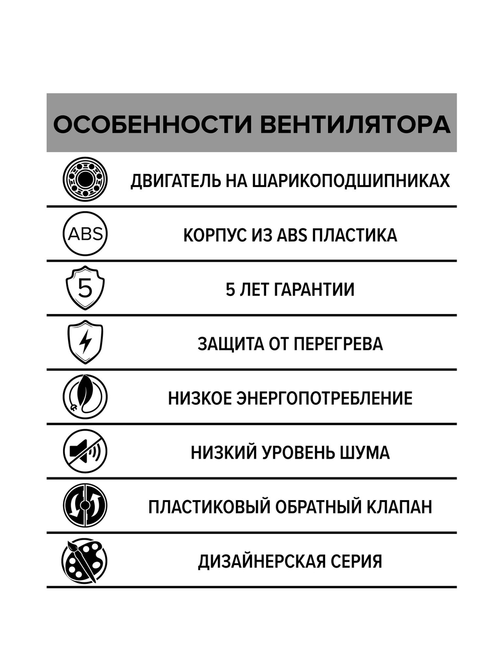 Вентилятор накладной SILENT D100 обр.клапан черный матовый DICITI