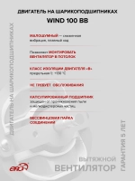 Вентилятор накладной WIND D100 двигатель BB ERA