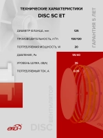 Вентилятор накладной DISC D125 обр.клапан ET ERA