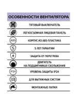 Вентилятор накладной WIND D120 тяг.выкл. ERA