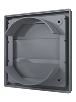 Выход стенной КФ фланец D125 жалюзи 150x150 ASA серый ERA