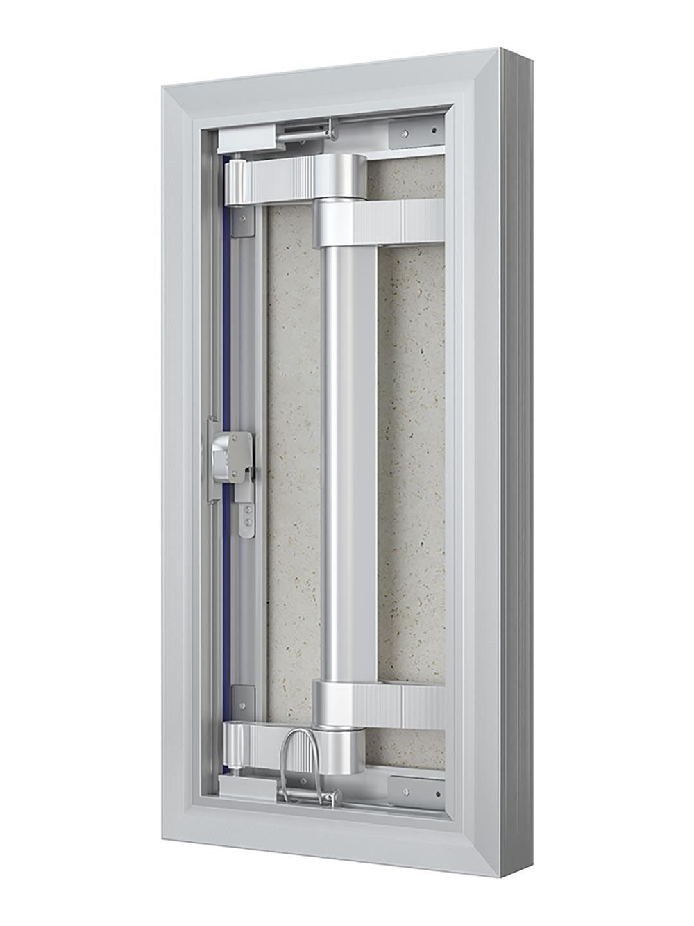 Люк ревизионный D Ceramo Optimum 200х400 скрыт.монтаж петля алюминий EVECS