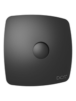 Вентилятор накладной RIO D100 обр.клапан черный матовый DICITI