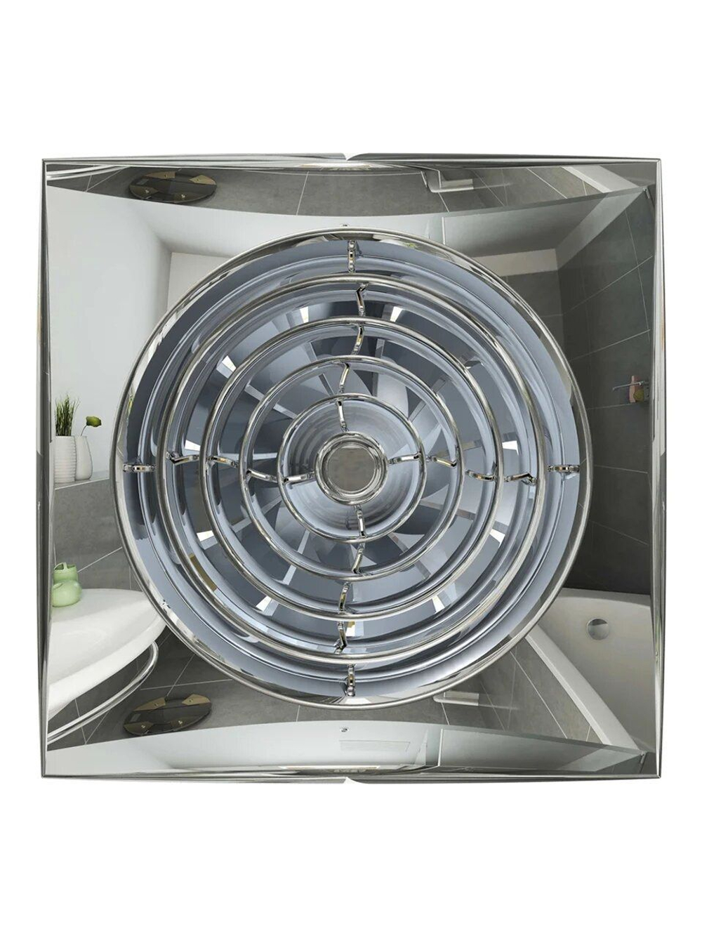 Вентилятор накладной AURA D100 обратный клапан Chrome DICITI