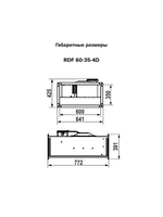 Вентилятор канальный RDF 600х350 центробежный 380В 4полюс ERA PRO